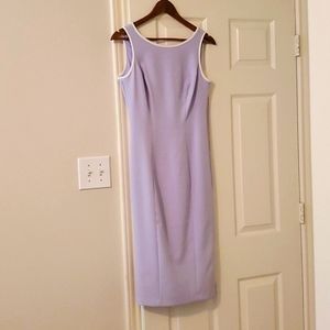 Eva Mendes Lilac Sheath Dress